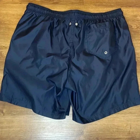 Lands’ End Men’s XL 40-42 Navy Polyester Swim Trunks - Picture 2 of 8